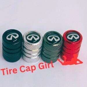INFINITI TIRE CAPS Universal Air Valve Stem Caps 4 included per pack